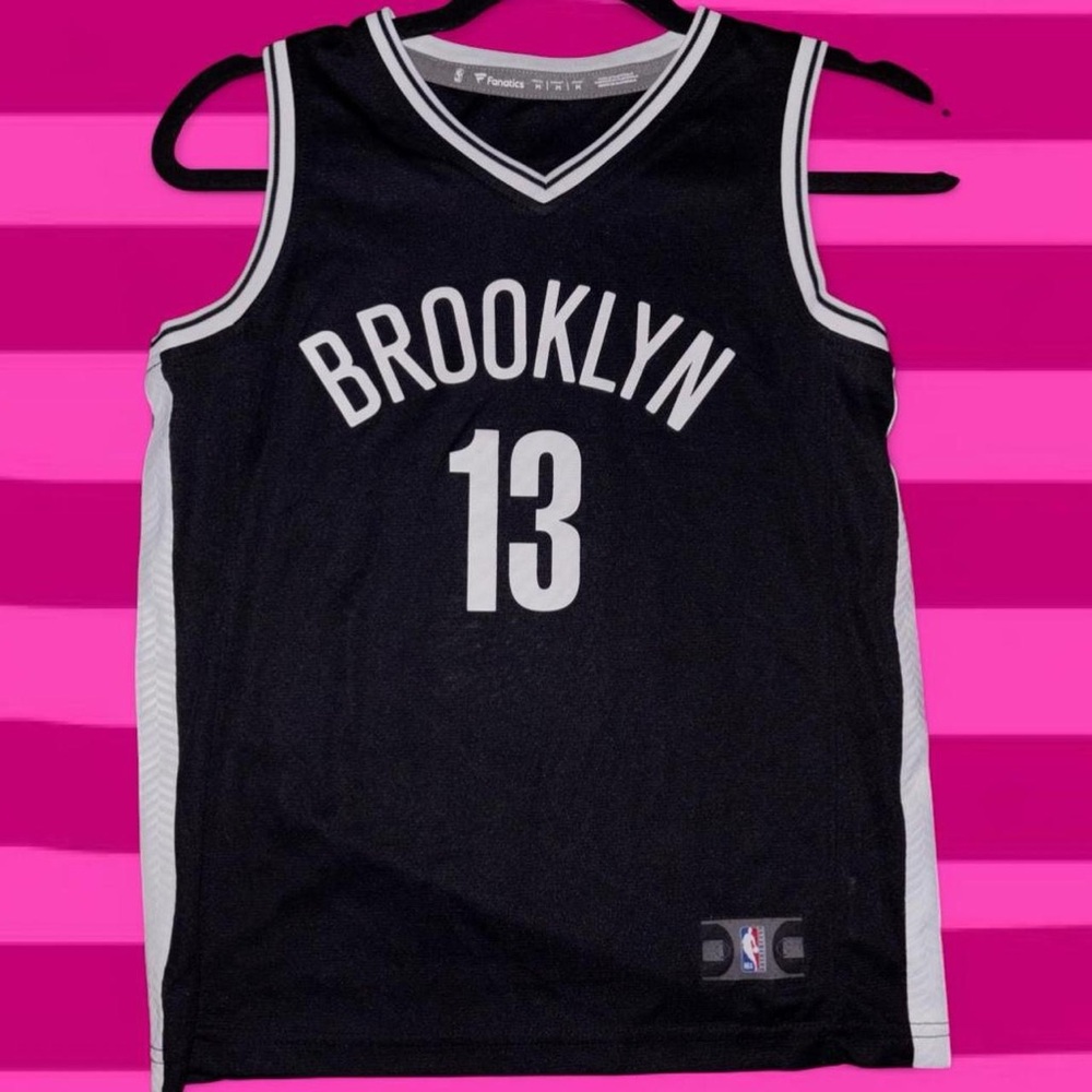 Kids Fanatics Black and White Brooklyn Jersey